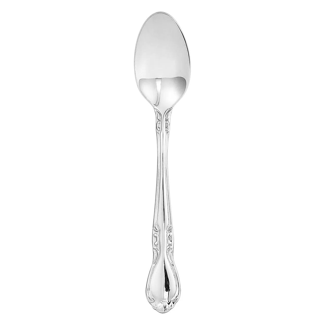 CAC China 8023-01 Glamour Teaspoon, 6" Length, Heavy Weight 18/8 Stainless Steel - 1 Dozen