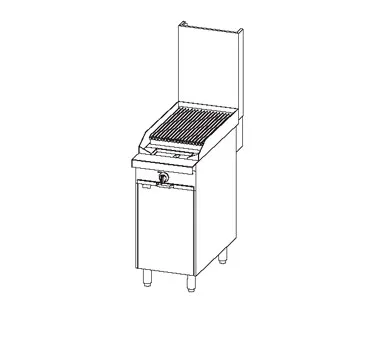 Southbend P16C-C Gas 16"-17" Heavy Duty Range w/ 16" Charbroiler, (1) Cabinet Base, 40.000 BTU