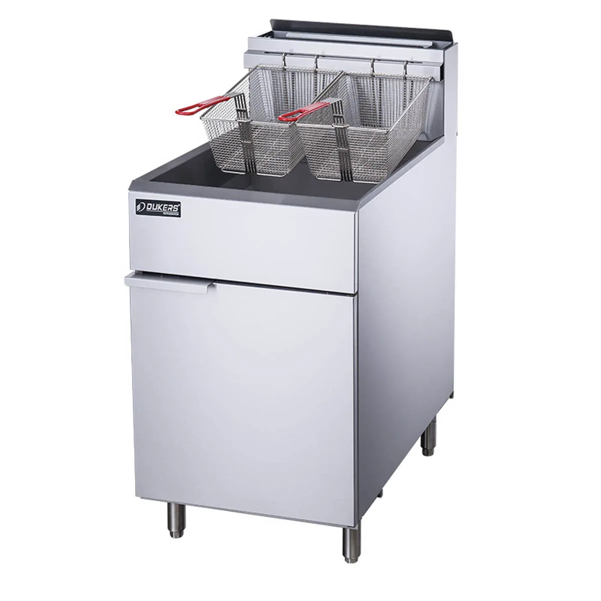 Dukers Appliance Co DCF5-LPG Full Pot Floor Model Gas Fryer w/ 70 Lb Capacity, 150.000 BTU