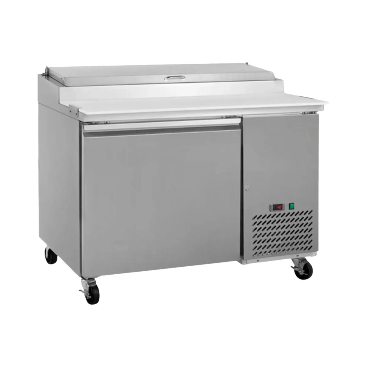 Hurakan HKN-PZ94R3 D/S 47" Refrigerated Pizza Prep Table, 2 Door, 6 X 1/3 Pans Capacity