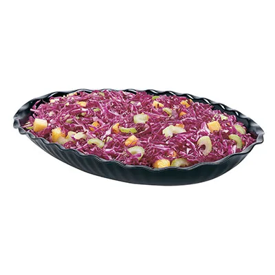 Cambro DP15110 Deli Platter, 3.4 Qt Oval, 11-5/16" x 15-3/4" Black SAN, NSF Certified, Made in USA