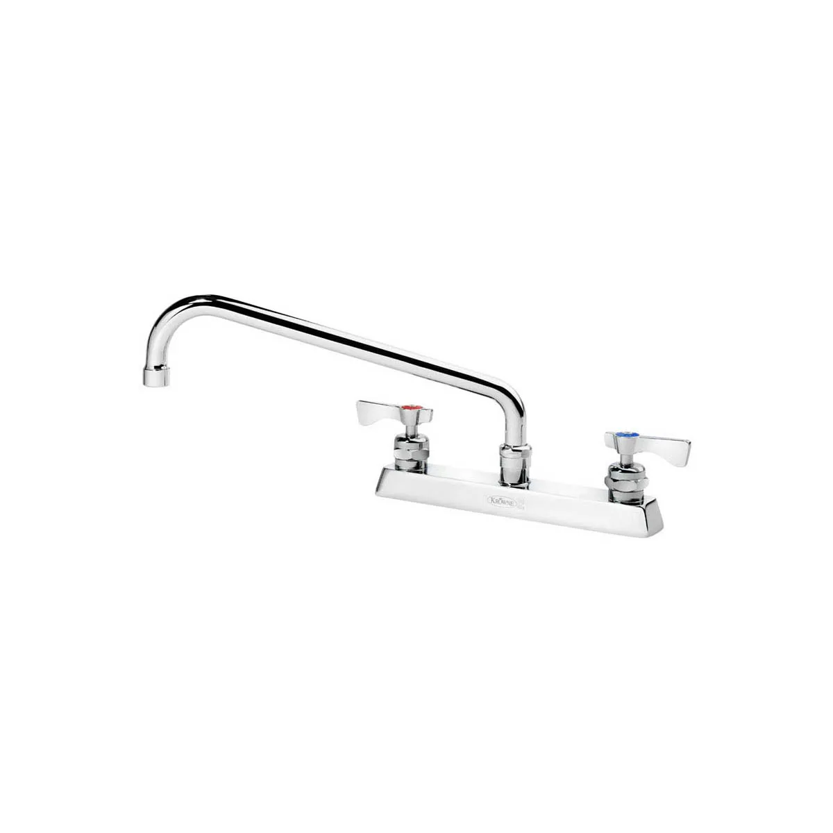 Krowne 15-512L Royal Series Low Lead Deck Mount Faucet w/ 8" Centers, 12" Swing Spout