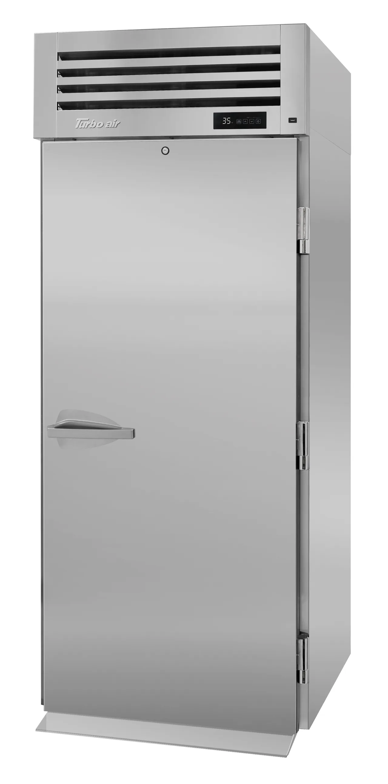 Turbo Air PRO-26R-RI-N-SH 34" 1-Section Solid Door Roll-In Refrigerator w/ Shelves, Stainless Steel, 40 cu. ft.