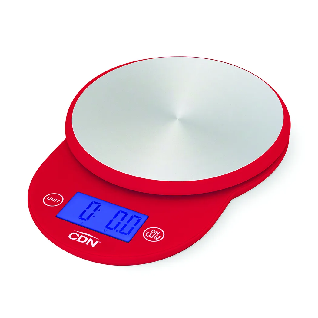 CDN SD1104-R Digital Scale, 6"W X 8-1/8"D, 4-1/2" Dia. Platform