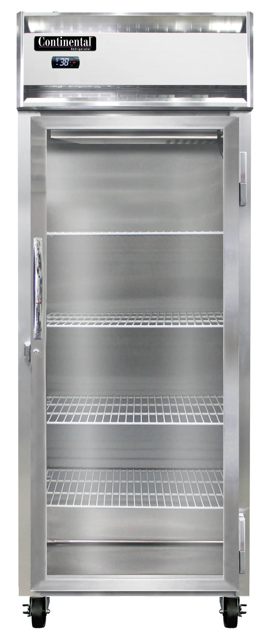 Continental Refrigerator 1RENPT-GD-SD 28.5" 1-Section Pass-Thru Refrigerator, 22 cu. ft., Top Mounted