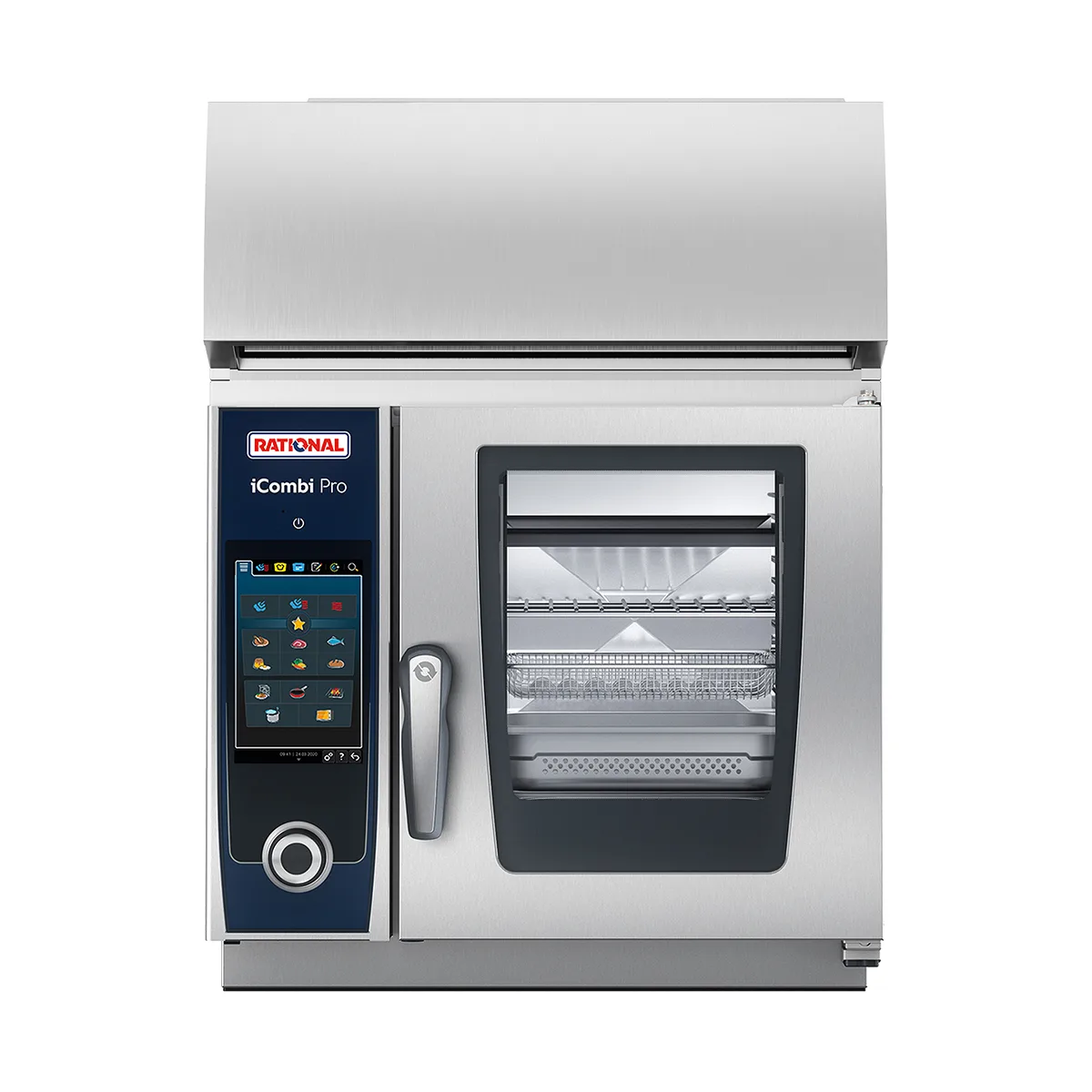 RATIONAL ICP XS E 208/240V 1 PH UVP Half Size 4-Pan Electric Combi Oven w/ Touchscreen, UltraVent Plus, Steam Generator