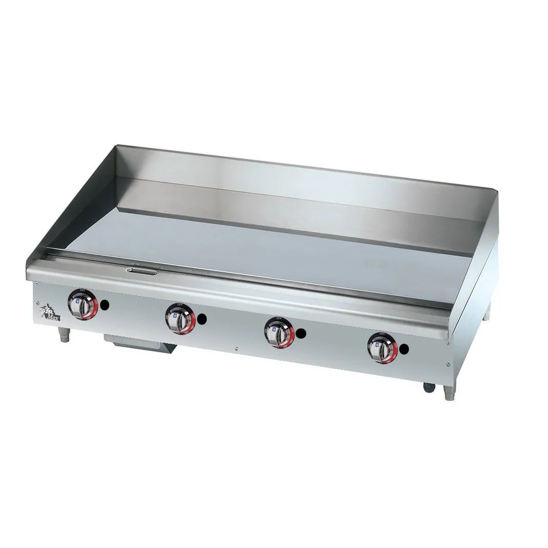 Star 648TCHSF 48" Countertop Thermostatic Gas Griddle, 1" Chrome Plate, 113.200 BTU