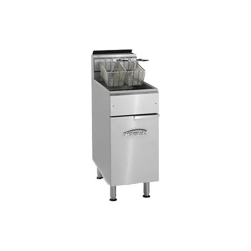 Imperial IFS-50 Floor Model Tube Fired Gas Fryer, Millivolt Control, 50 lbs - 140,000 BTU