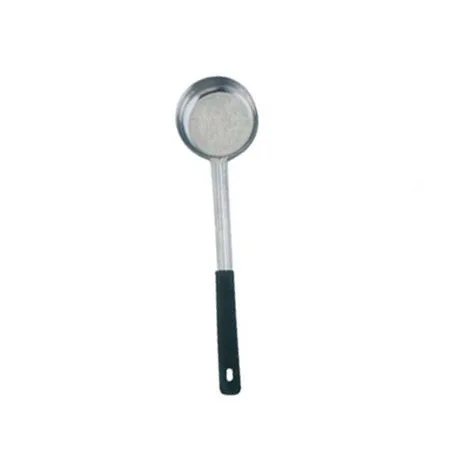 Omcan USA 80780 - 6 oz One-Piece Stainless Steel Solid Portion Control Spoon with Black Handle