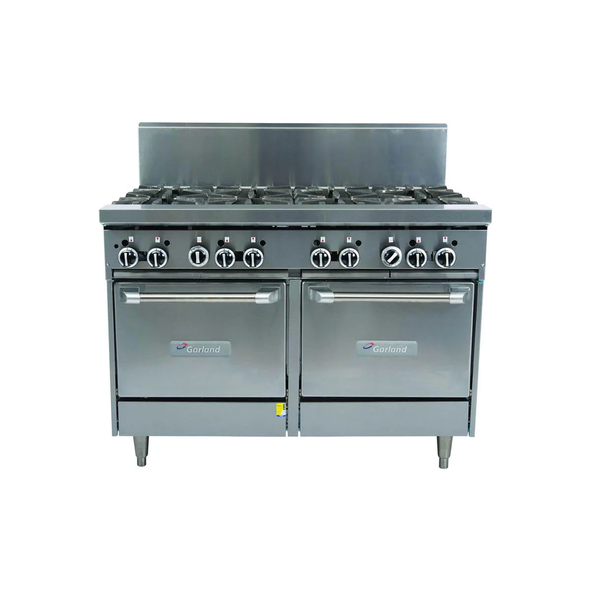 Garland US Range GF48-8LL 48" Gas Restaurant Range w/ (8) Open Burners, (2) Space Saver Ovens, 272.000 BTU