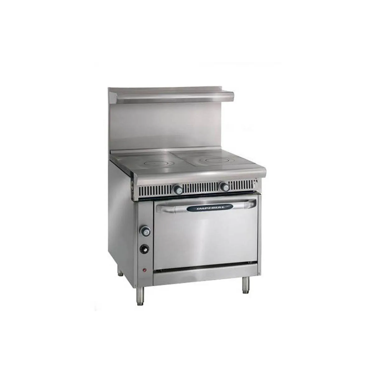 Imperial IHR-2FT-C 36" Gas Heavy Duty Range w/ (2) French Tops, (1) Convection Oven, 105.000 BTU