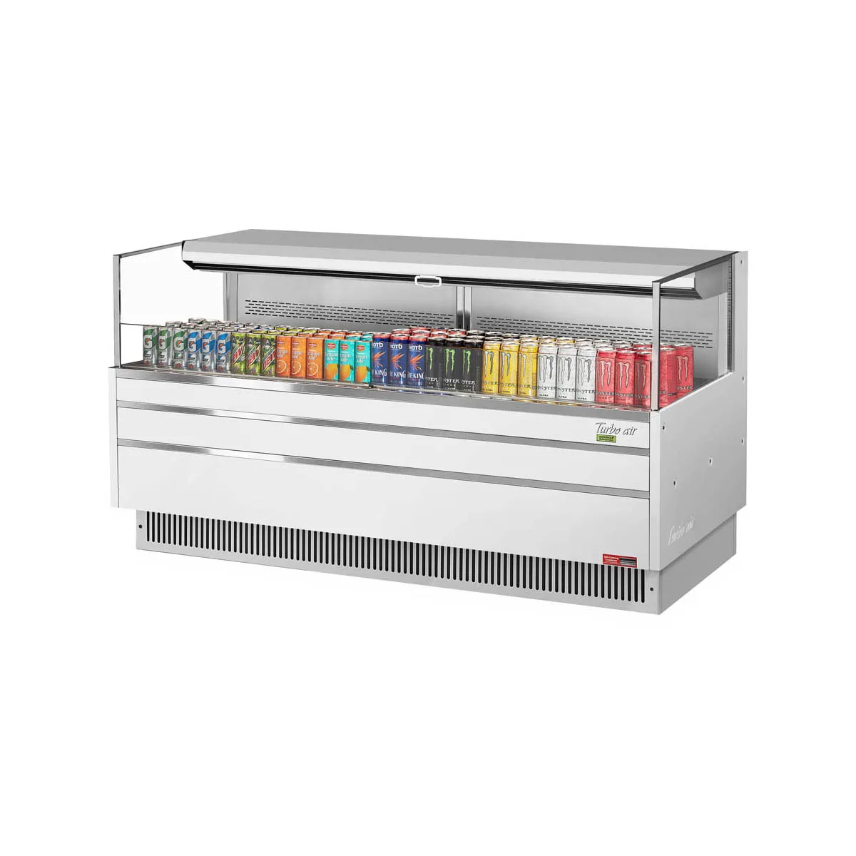 Turbo Air TOM-72L-UF-W(B)-1S-N 70" Horizontal Open Air Merchandiser, Specify Exterior, Self-Contained