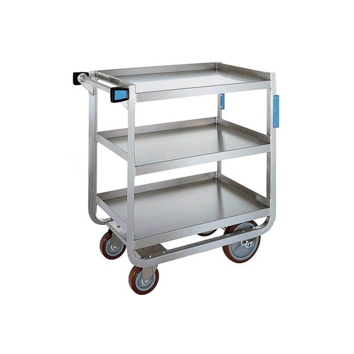 Lakeside 939 Tough Transport Stainless Steel 3-Shelf Utility Cart -33" x 19-3/4" x 34-1/4"