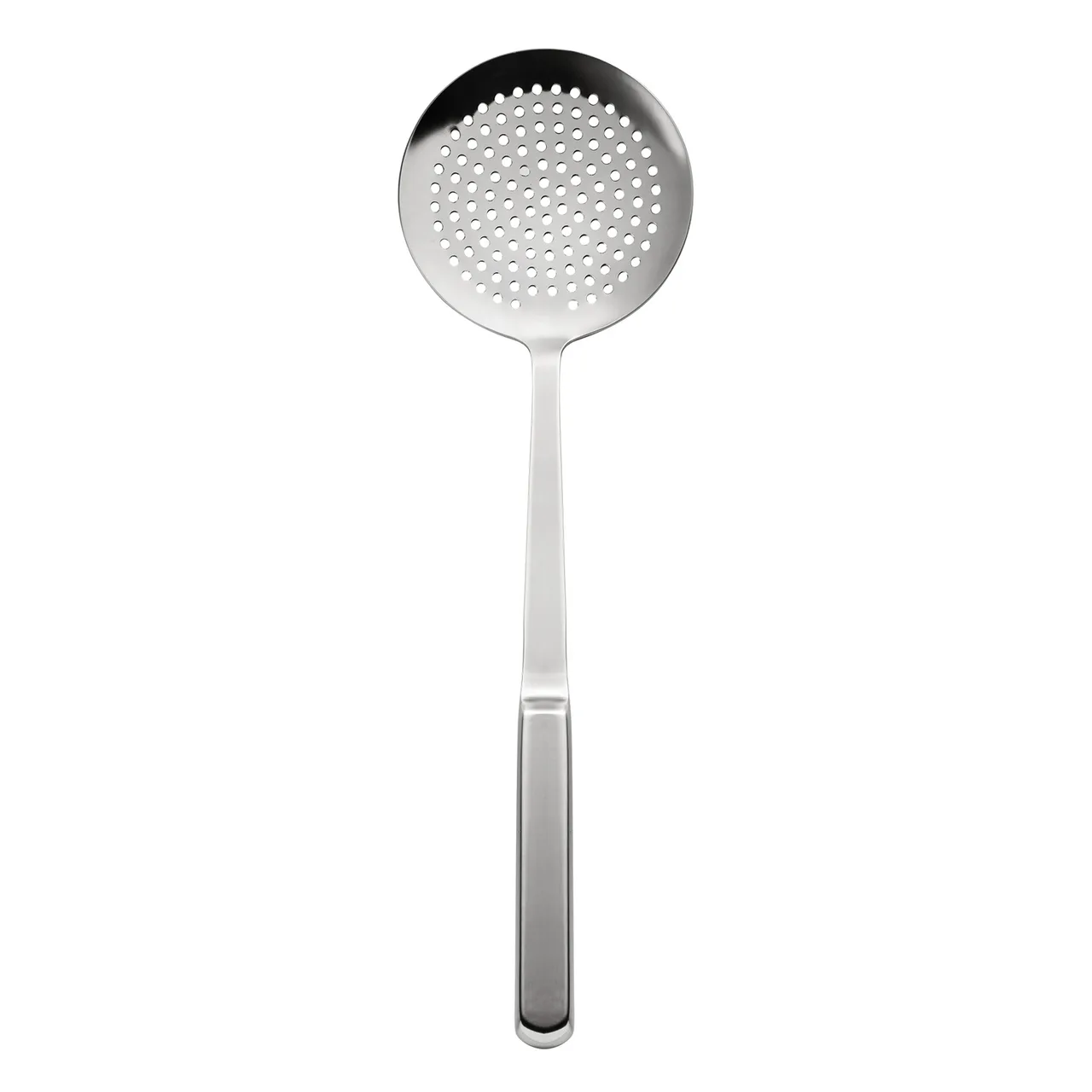 CAC China SBFH-SK12 Skimmer, 4\" dia. x 14-3/8\"L, Hollow Handle, Stainless Steel, Mirror Finish