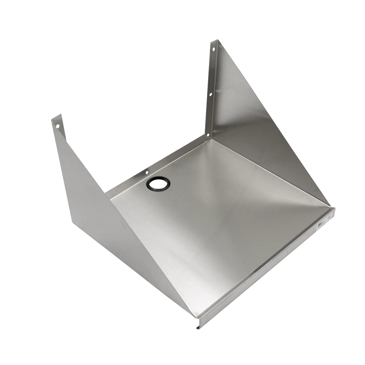 John Boos BMS2030-X 30" x 20" Stainless Steel Wall-Mounted Microwave Shelf, 16 Gauge, Type 300