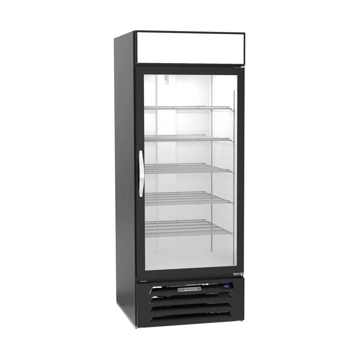 Beverage Air MMR27HC-1-B 30" One Glass Door Merchandiser Refrigerator in Black, 25.88 cu. ft.