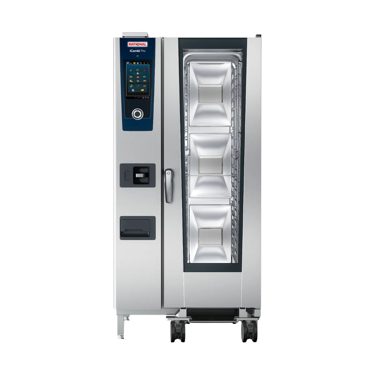 RATIONAL ICP 20-HALF NG Half Size 20 Pan Natural Gas Combi Oven w/ Touchscreen, 159.500 BTU
