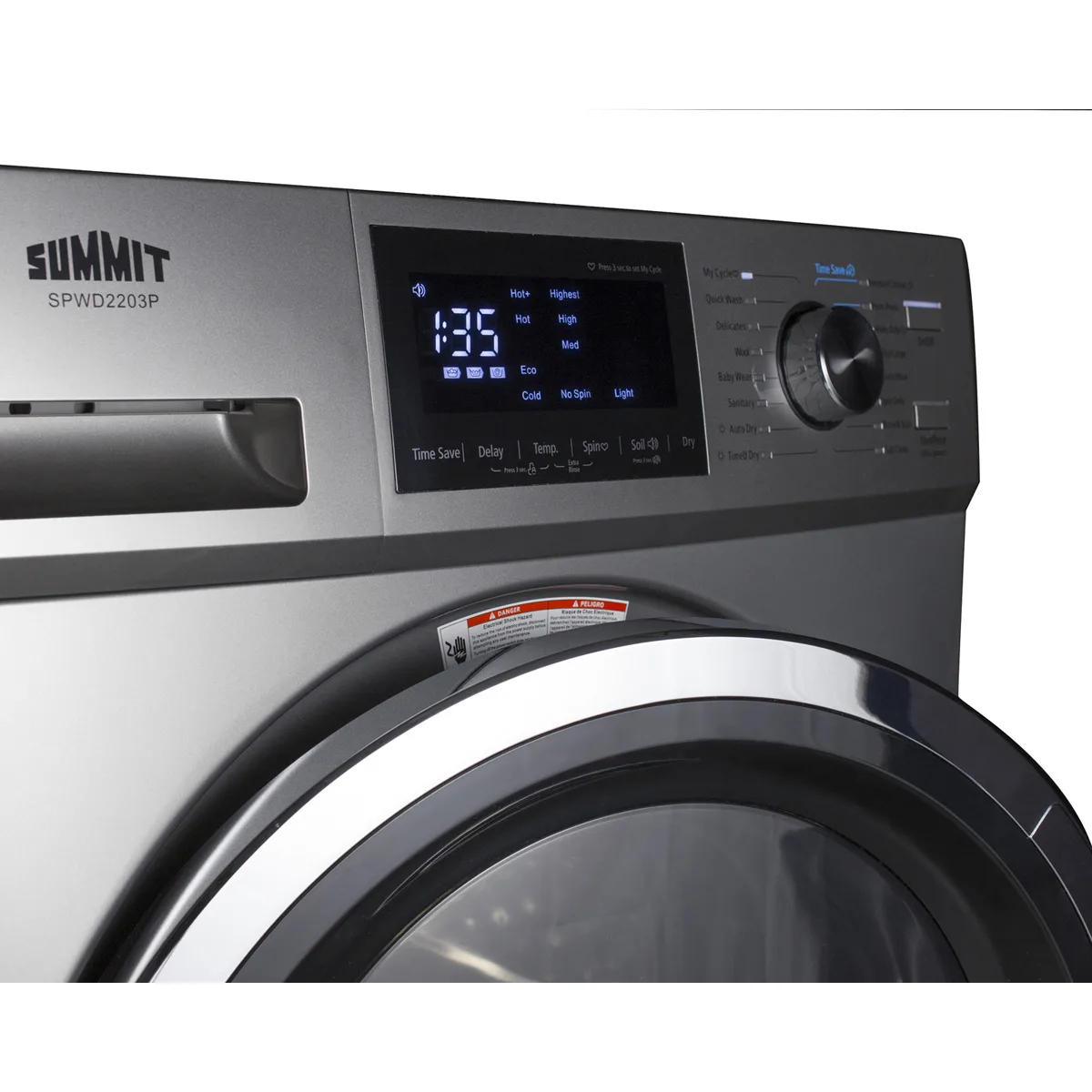 Summit SPWD2203P 24" Washer/Dryer Combo, front-opening, non-vented, 2.7 cu. ft.