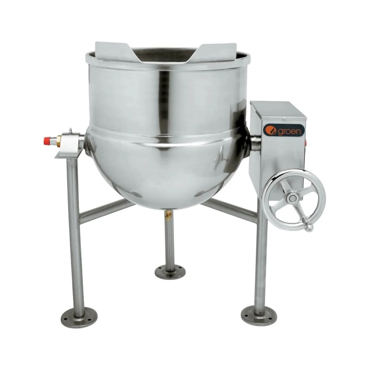 Groen DL-40, INA/2 40 Gallon Floor Tilting 2/3 Steam Jacketed Direct Steam Kettle Mixer