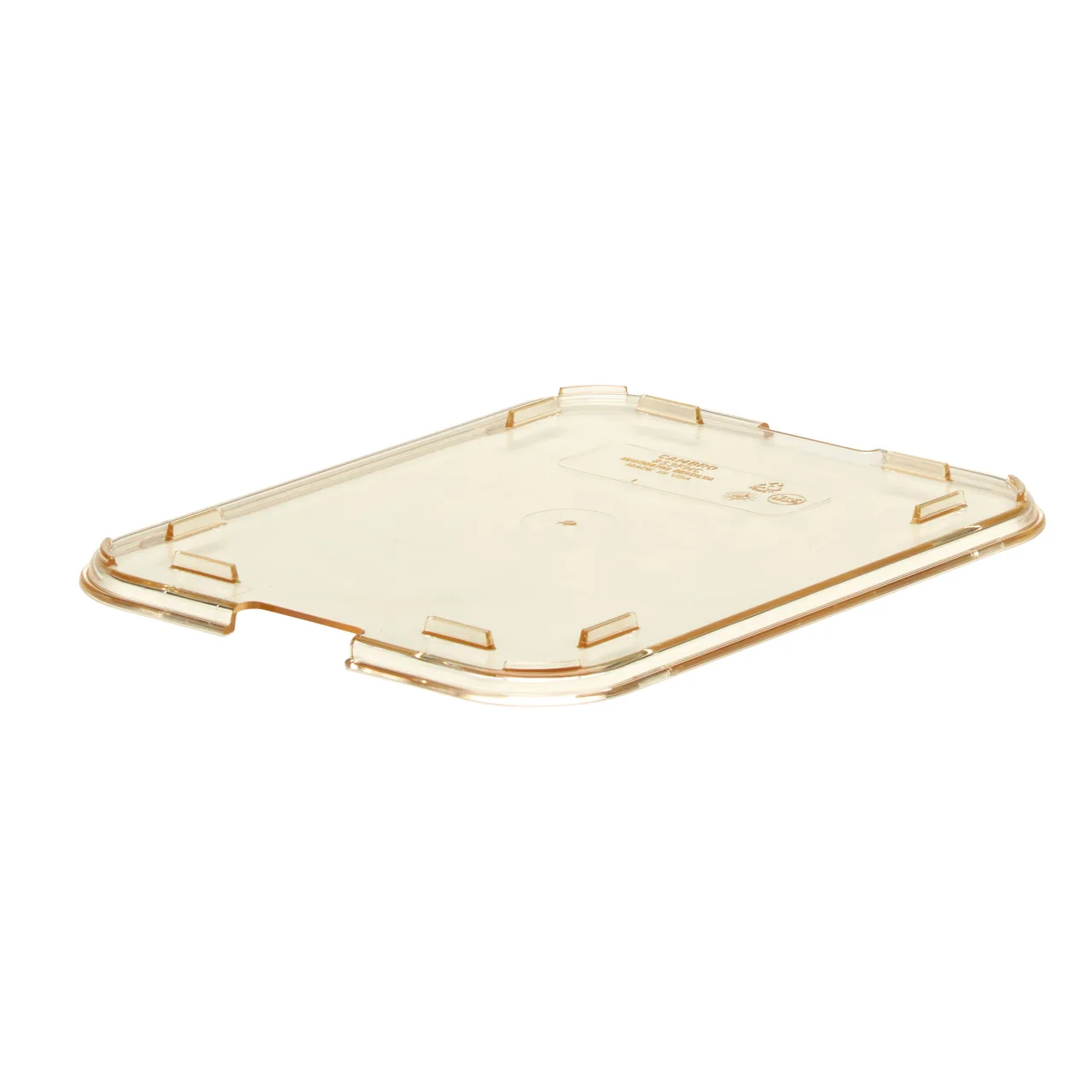 Cambro 853FHC150 Tray Lid - Amber Plastic, 8‑13/16" L x 6‑3/4" W x 1/4" D, NSF