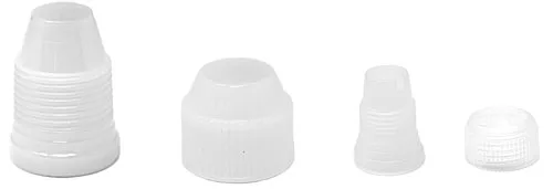 Omcan USA 48899 Pastry Tip Couplers Set, Large 38 mm & Small Coupler, Skull Coupler - Set