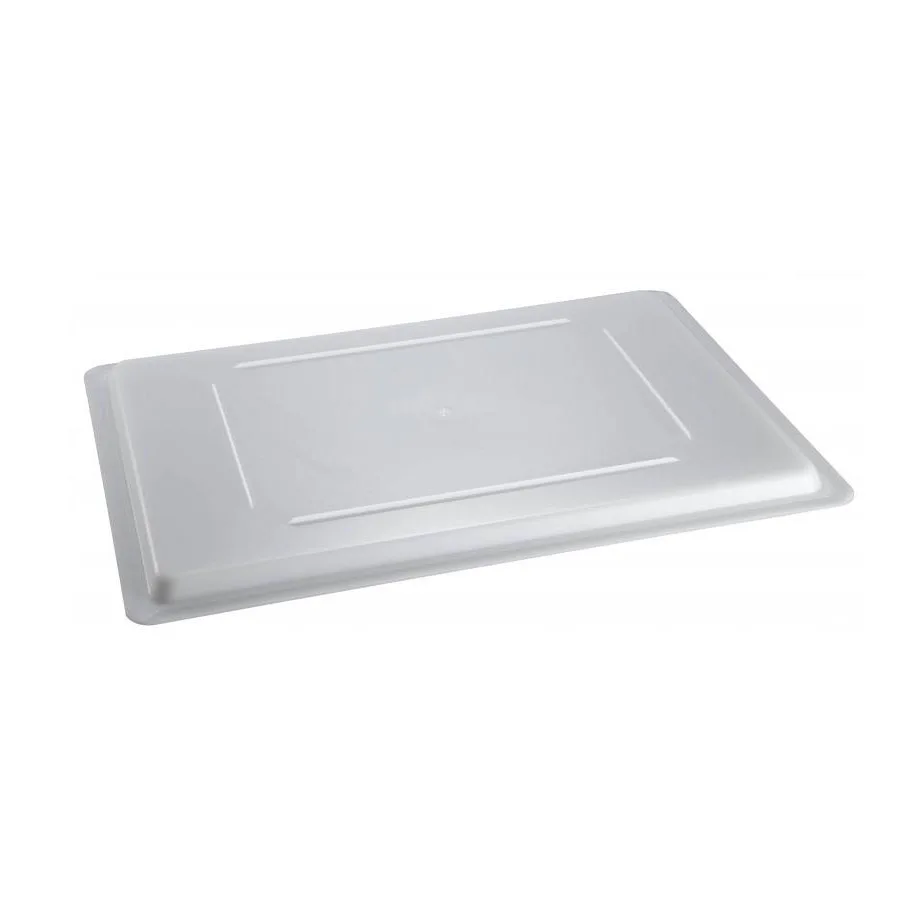 Omcan USA 85133 Food Storage Container Cover, Fits 12" x 18" Rectangle Box, White Polypropylene Lid
