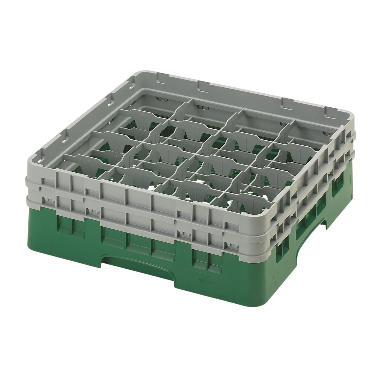 Cambro 16S434119 Camrack Glass Rack, Sherwood Green, Full Size, 19-3/4" x 19-3/4", 16 Compartments