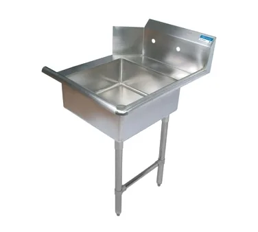 BK Resources BKSDT-36-R-SS 36" Straight Soiled Dishtable w/ Right Table, Pre-Rinse Sink