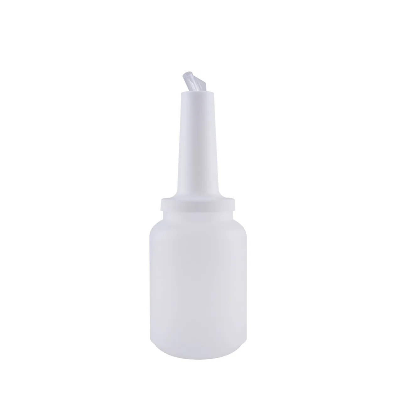 CAC China PRBT-2WT Pour Bottle, 5" Tall, 2 Quart Capacity, White Finish, Integrated Spout And Lid