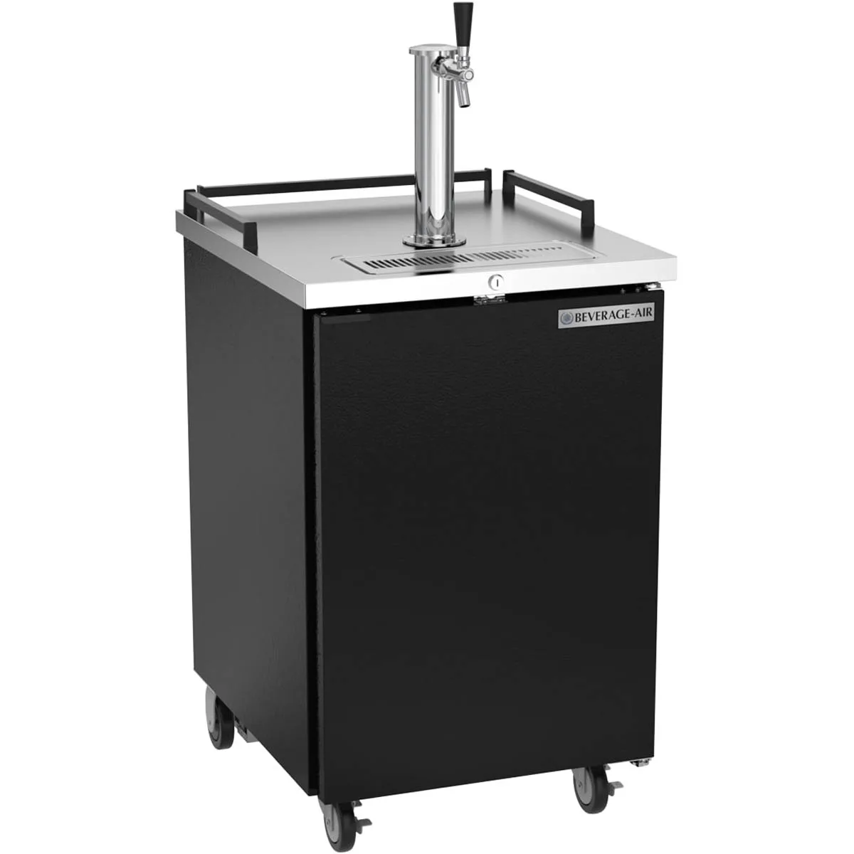 Beverage Air BM23HC-B 24" Beer Cooler 7.66 Cu Ft Black 1‑Keg 1‑Col 3" Faucet 1/6 HP 4" Casters USA