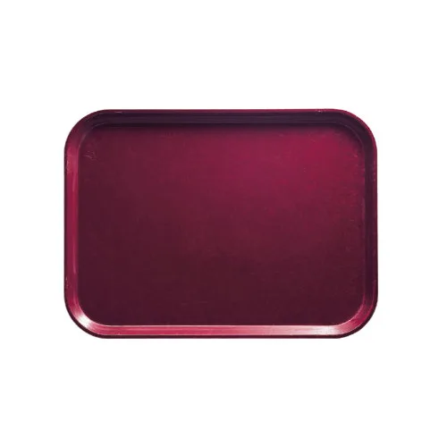 Cambro 1216522 Camtray® Rectangular Tray, 12" x 16-5/16" Fiberglass, Burgundy Wine, NSF‑Listed