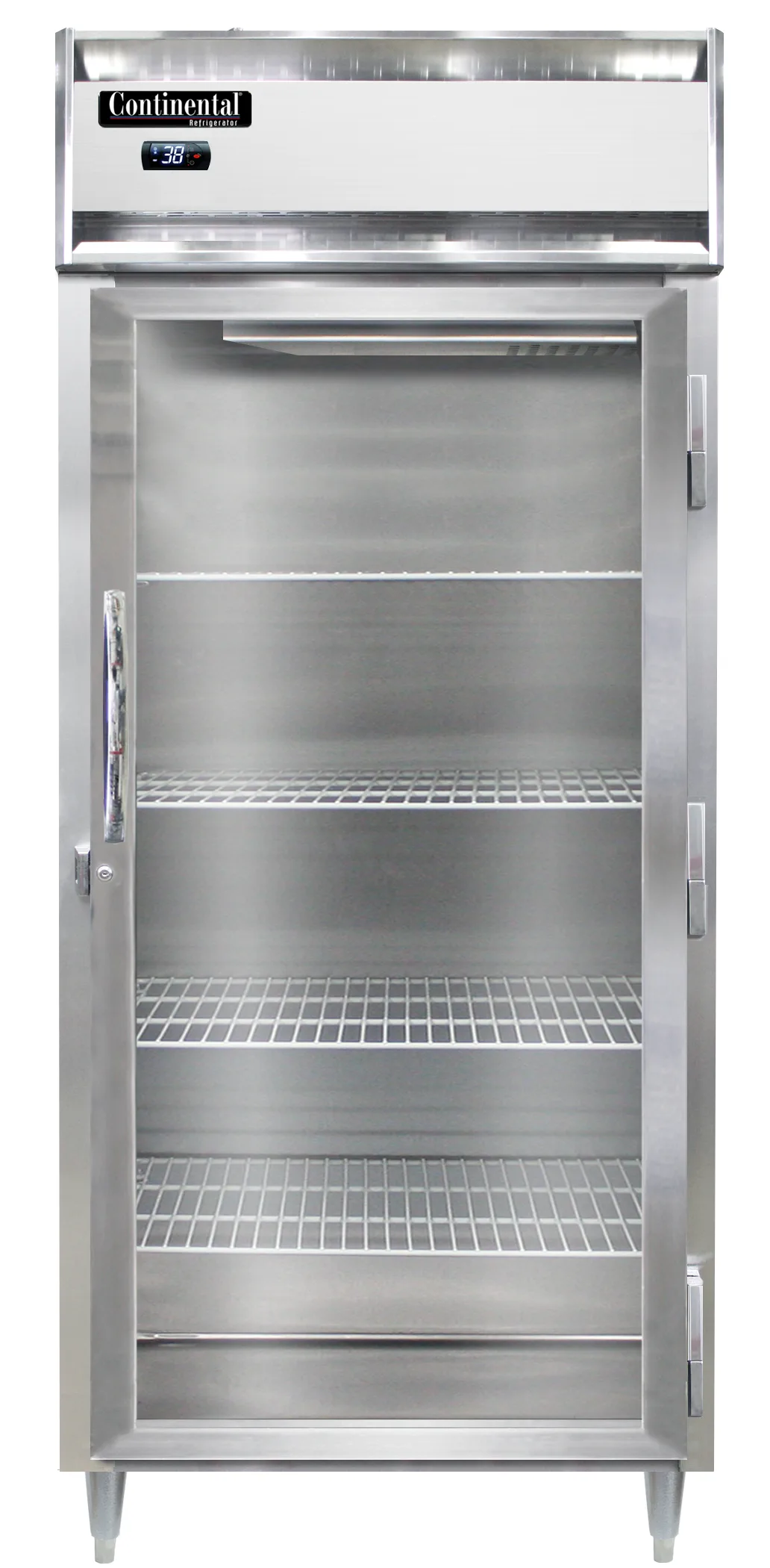 Continental Refrigerator D1RXNPT-GD-SD 36" 1-Section Pass-Thru Refrigerator, 32 cu. ft., Glass & Solid Door