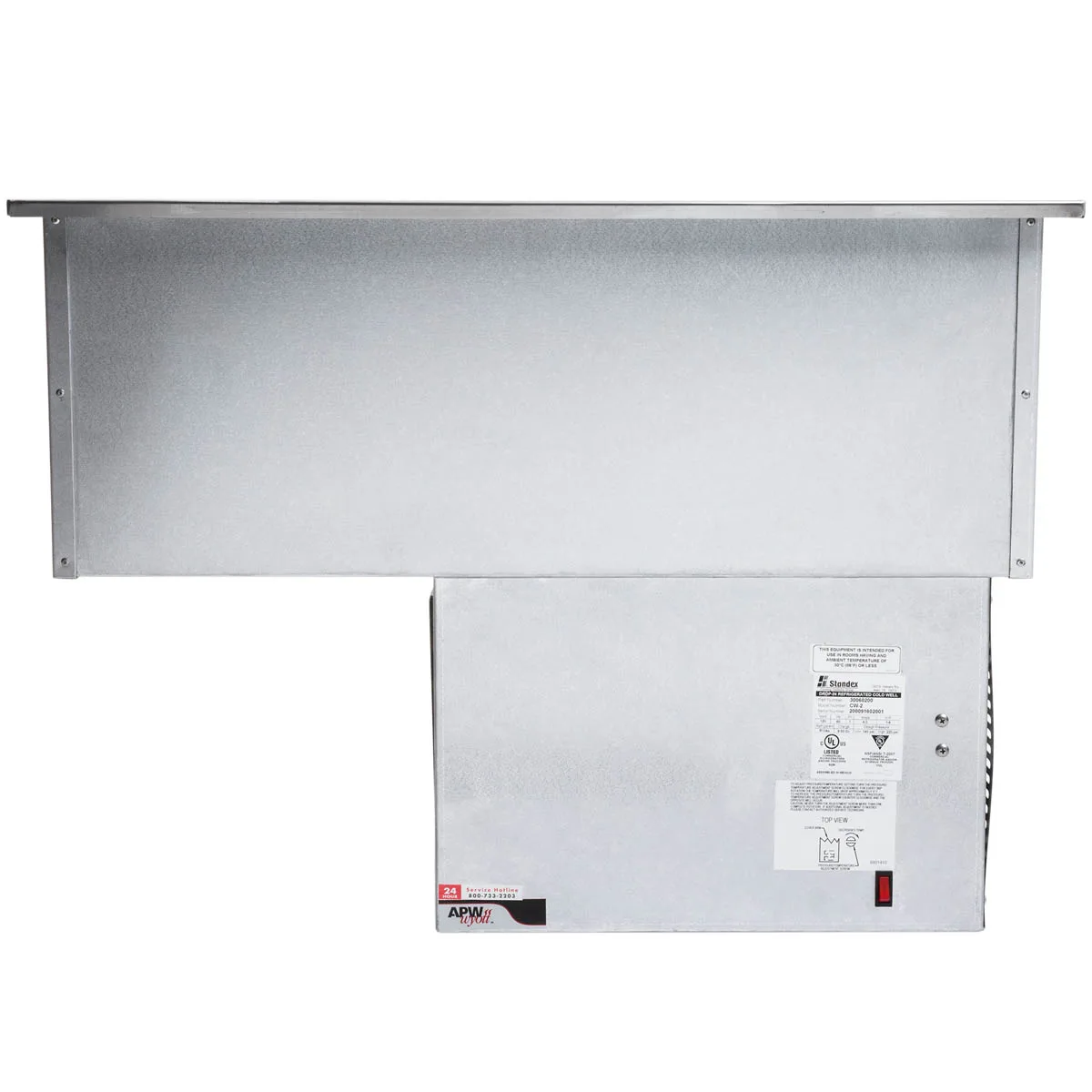 APW Wyott CW-2 Drop-in Refrigerated Cold Food Well, 2 Pan