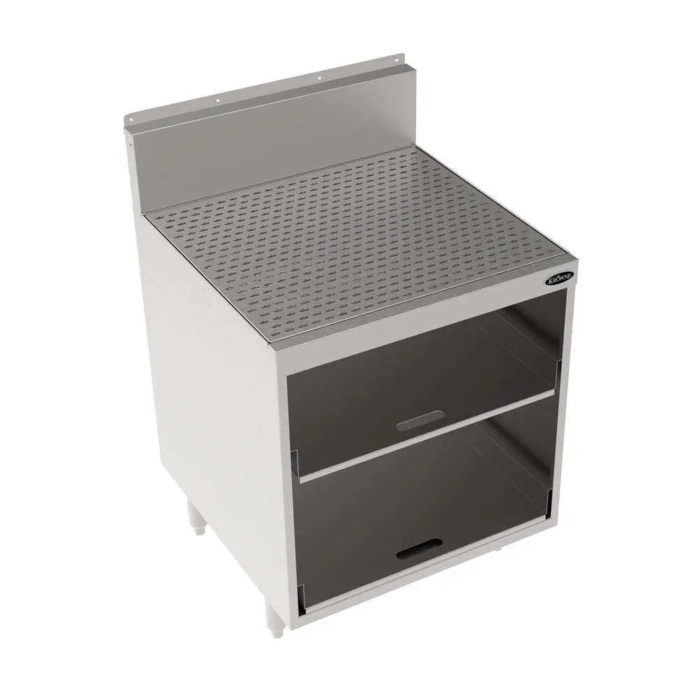 Krowne KR24-GSB5 Royal Series Underbar Glass Rack Storage Unit, Drainboard Top