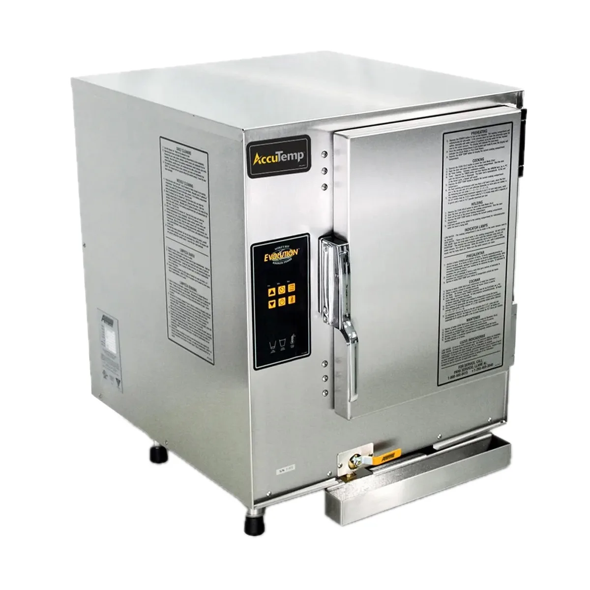 AccuTemp N61201E060 6 Pan Countertop Gas Convection Steamer, Boilerless, Plumbed, 60.000 BTU