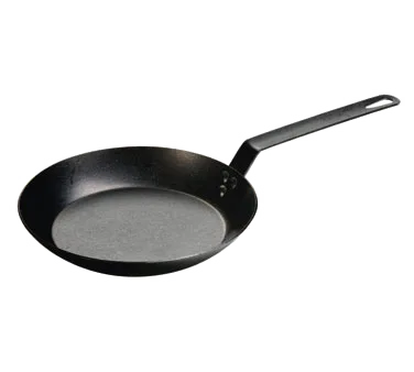 Lodge CRS10 Skillet – 10-5/16" Dia., 3-5/16" H, Riveted Handle, Heavy Carbon Steel, Induction Ready