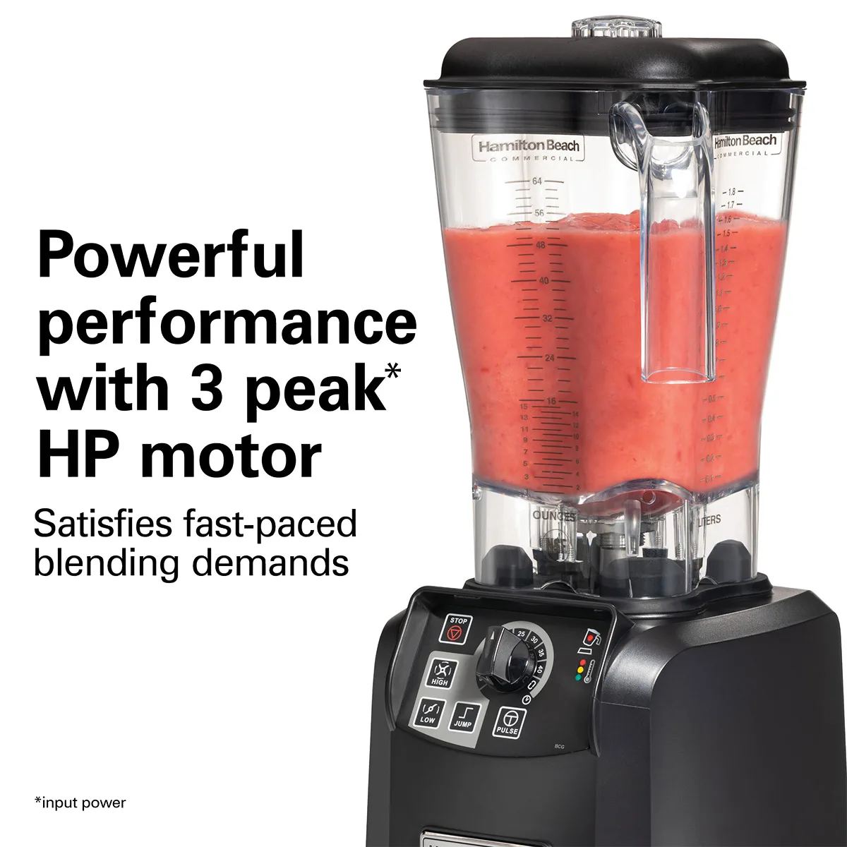 Hamilton Beach HBH650R Tempest Blender, 64 Oz. Capacity, Variable Speed