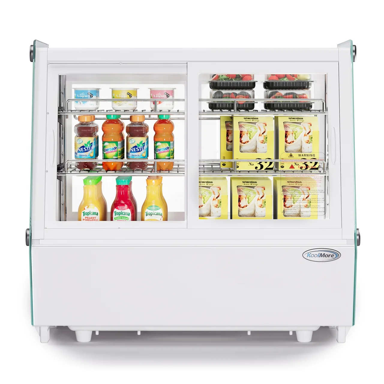 Koolmore CDC-125-WH Countertop Refrigerated Display, 28" White, 2 Shelves, Temp 32°‑53°F, Defrost