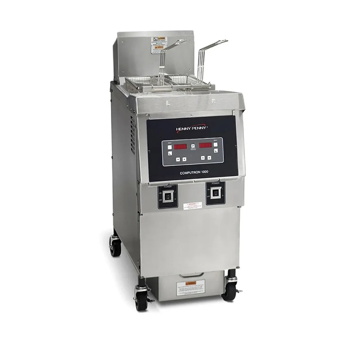 Henny Penny OFG321.04 Full Pot Floor Model Natural Gas Fryer w/ 65 lbs Capacity, Filtration System