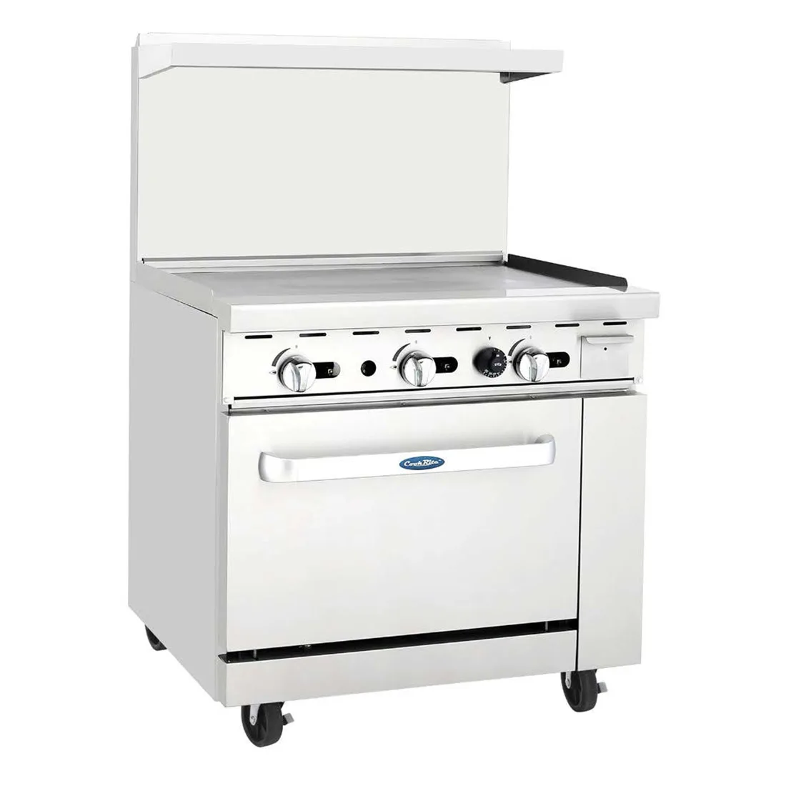 Atosa USA AGR-36G-LP 36" LP Gas Restaurant Range w/ 36" Full Griddle, (1) Standard Oven, 102.000 BTU