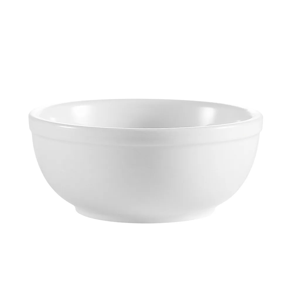 CAC China RCN-18 Clinton Nappie 15oz 5-7/8" Dia × 2-1/2" H Porcelain White Dishwasher - Dozen