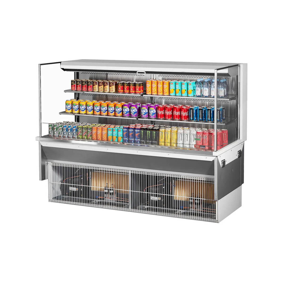 Turbo Air TOM-72L-UF-W(B)-3SI-N 72" Drop In Open Refrigerated Deli Display Case