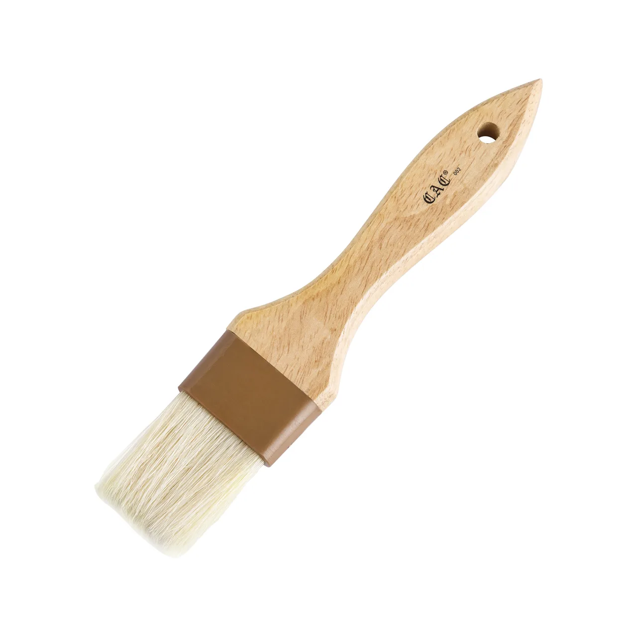 CAC China WPPB-15 Pastry Brush, 1-1/2" Boar Bristle, ABS Ferrule, Hardwood Handle with Hanging Hole