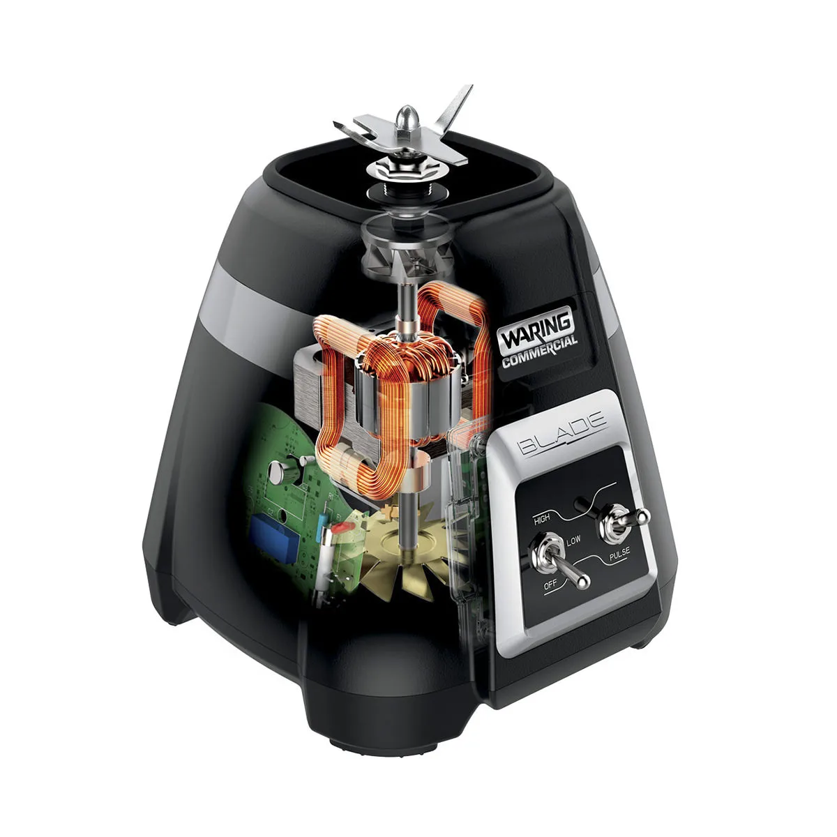 Waring BB300 Blade Bar Blender, 48-Oz. Plastic Container, 2-Speed with Pulse