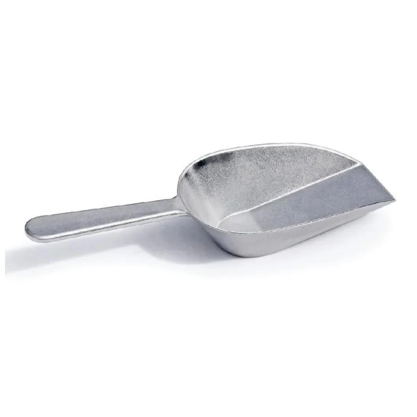Omcan USA 80119 Utility Scoop - 16 Oz Flat-Bottom Aluminum Kitchen Shovel