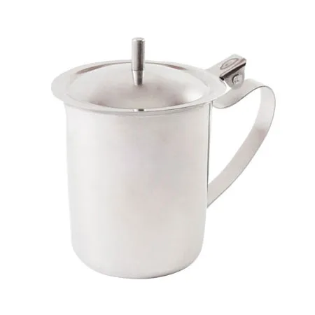 Omcan USA 80820 10 Oz Stainless Steel Beverage Server with Knob, Premium Barware for Drinks