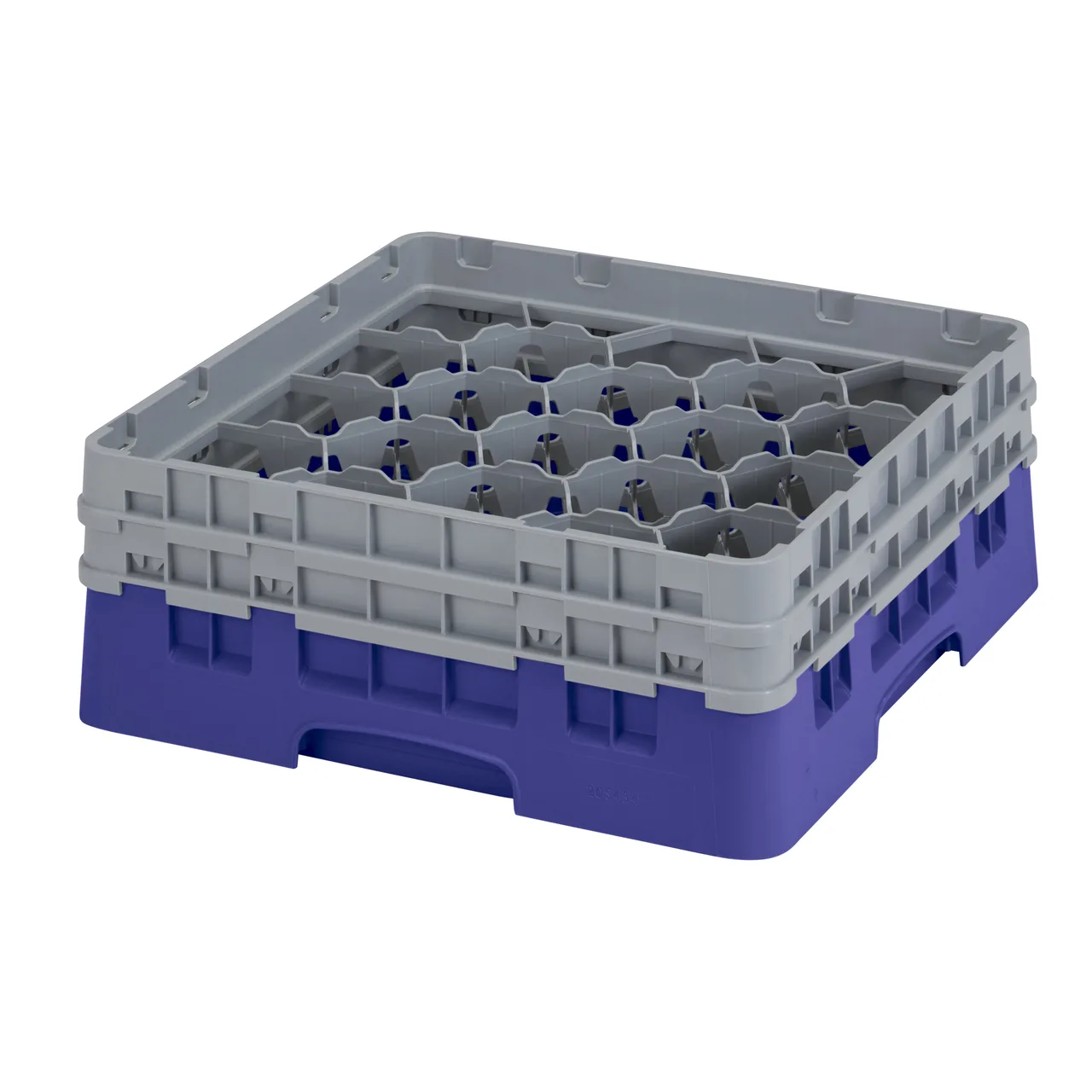 Cambro 20S434186 Camrack Glass Rack, Navy Blue, 20 Compartments, 19-3/4" x 19-3/4", 5-1/4" Height