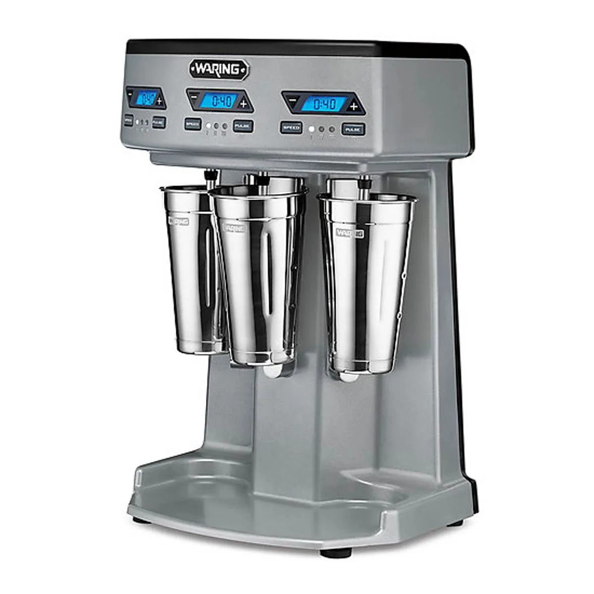 Waring WDM360TX Countertop Drink Mixer,3 Spindle/Speed,Stainless Steel Cups
