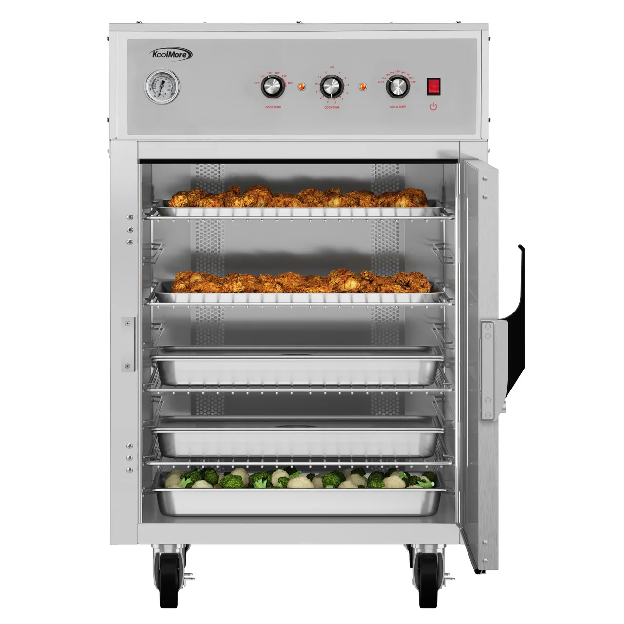 Koolmore KM-CCAH3-1D 1-Section Heated Holding Cabinet, 1-Door, Solid Door, 33.31"W x 27.46"D x 43.17"H, 4-Pan Capacity