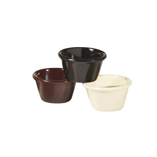 GET S-630-IV Ramekin, 3 Oz., 3" Dia. x 1-1/2" Deep, Plain Cone Shape, Melamine, Ivory - 1 Dozen